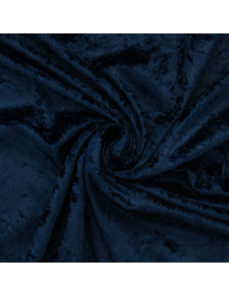 Navy blue panne velvet fabric