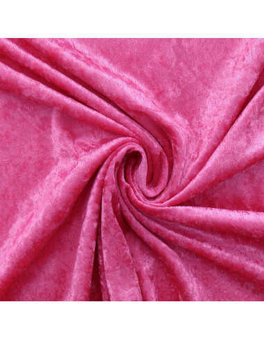 Fuchsia velvet panne fabric