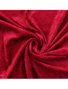 Crushed velvet fabric - Red