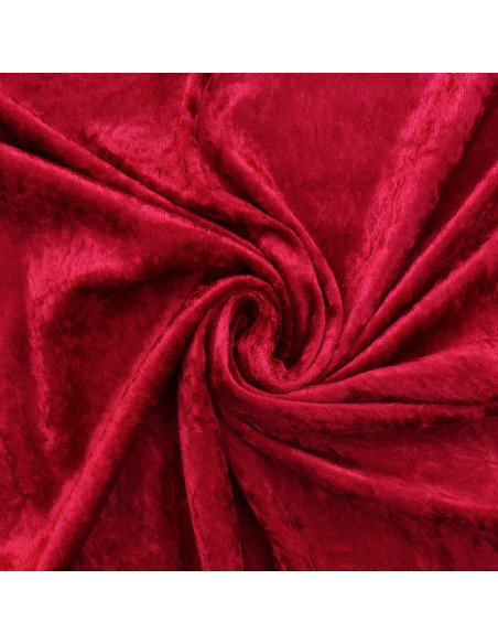 Crushed velvet fabric - Red