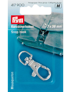 Metal carabiner 7 x 38 mm - Silver