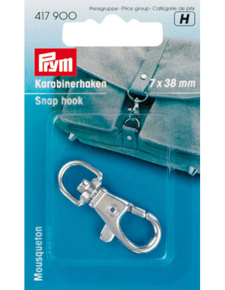 Metal carabiner 7 x 38 mm - Silver