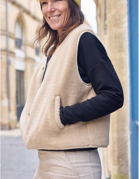 Sherpa Sleeveless Vest Pattern - Atelier Scämmit
