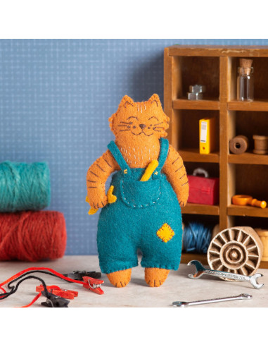 Felt Kit - Mechanic Cat