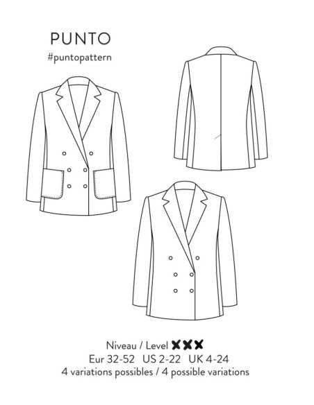 Punto Jacket Pattern - Atelier Scämmit