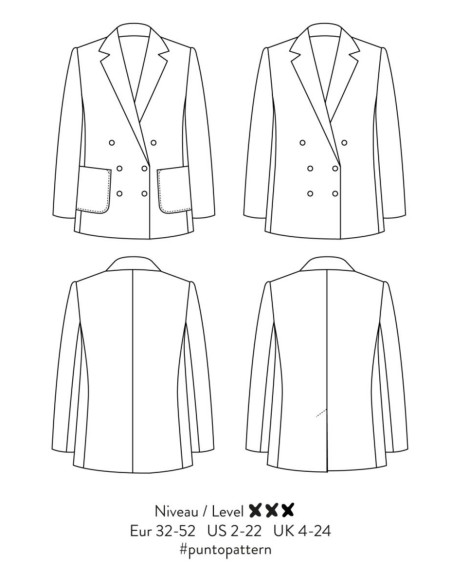 Punto Jacket Pattern - Atelier Scämmit