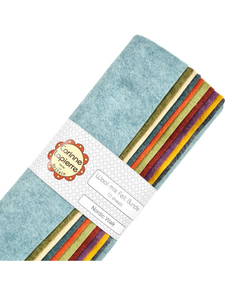 Felt assortment 22.5 x 22.5 cm - Nordic Walk