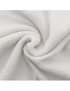 Teddy boucle fur fabric - Ecru