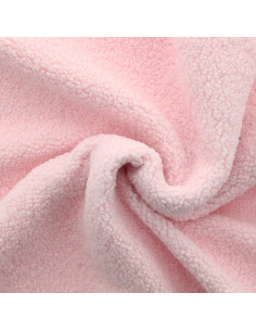 Teddy boucle fur fabric - Baby pink