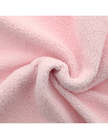 Teddy boucle fur fabric - Baby pink