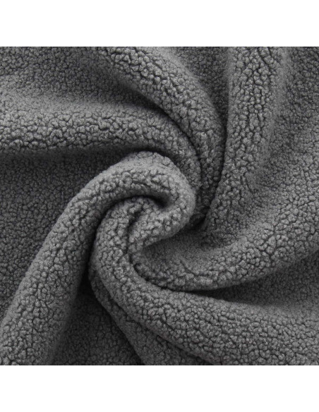 Dark gray Teddy boucle faux fur fabric