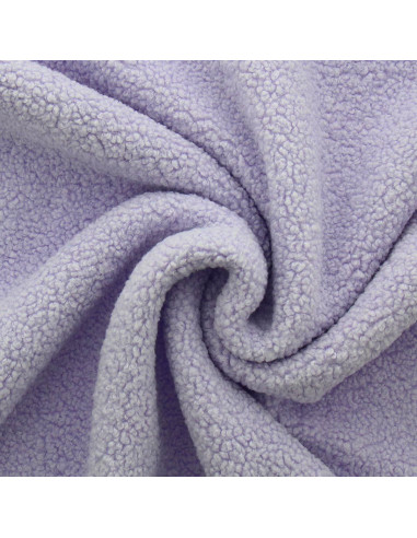 Teddy boucle fur fabric - Lavender