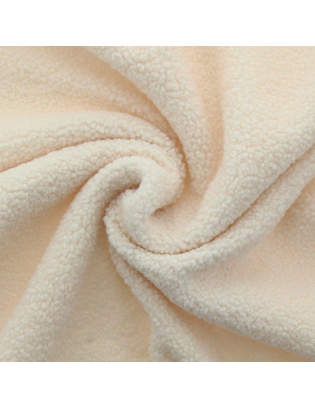 Teddy boucle fur fabric - Champagne