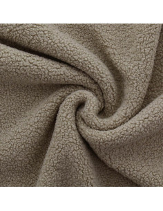 Teddy boucle fleece fabric - Beige