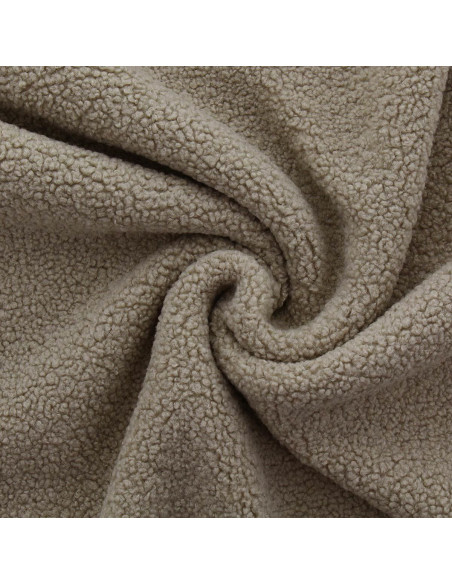 Teddy boucle fleece fabric - Beige