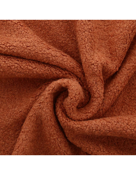 Teddy boucle fur fabric - Copper