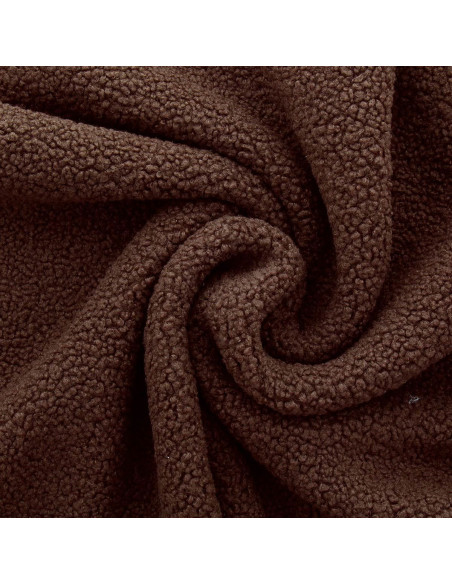 Teddy boucle fleece fabric - Brown