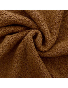 Teddy boucle fleece fabric - Hazelnut