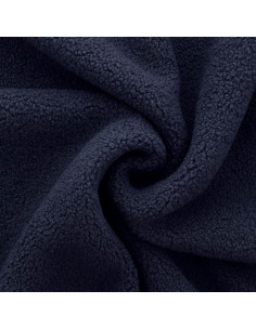 Teddy boucle fur fabric - Navy blue
