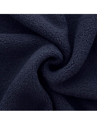 Teddy boucle fur fabric - Navy blue