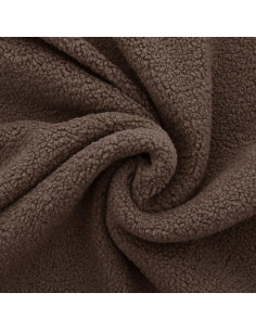 Teddy boucle fur fabric - Taupe