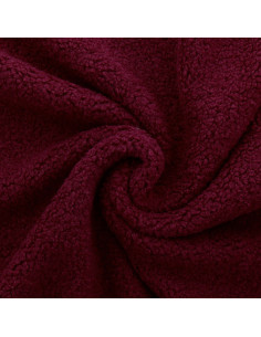 Teddy boucle fur fabric - Bordeaux