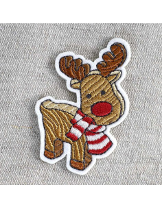 Iron-on patch it's Christmas - Reindeer