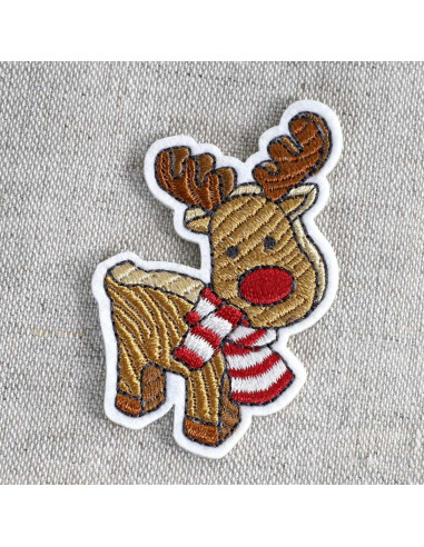 Iron-on patch it's Christmas - Reindeer