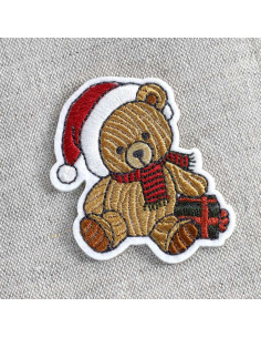 Iron-on patch it's Christmas - Bear