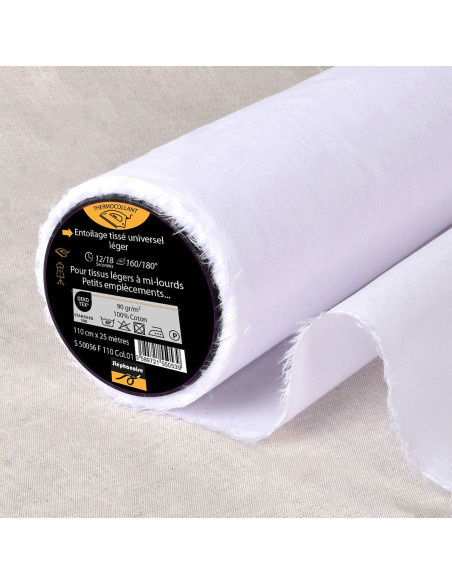 Light universal fusible woven interfacing