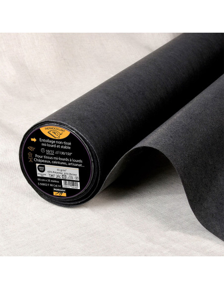 Thick non-woven fusible interfacing - Black