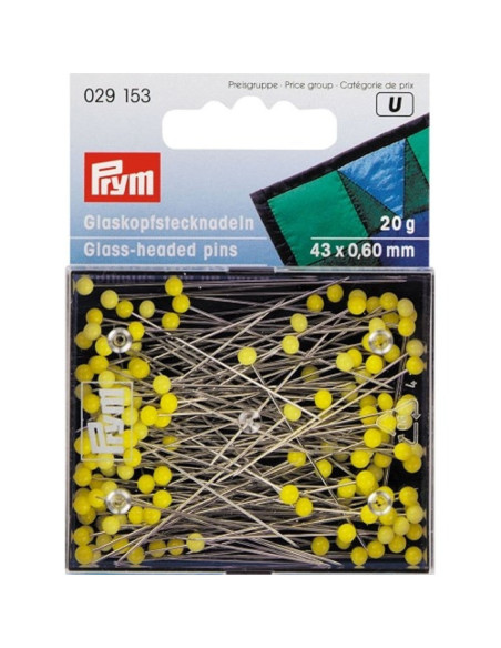 Extra-long glass head pins 20 grams