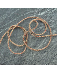 Round jute lurex braid - Red