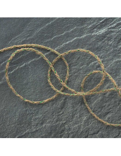 Round jute lurex braid - Green
