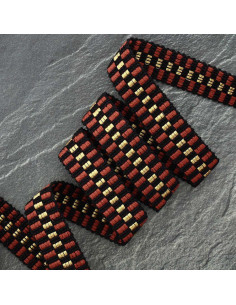 Checkered lurex strap - Rust