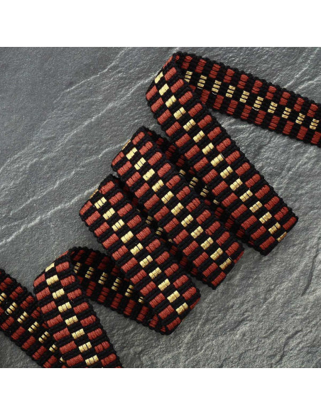 Checkered lurex strap - Rust