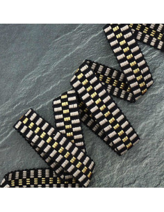 Checkered lurex strap - Gray