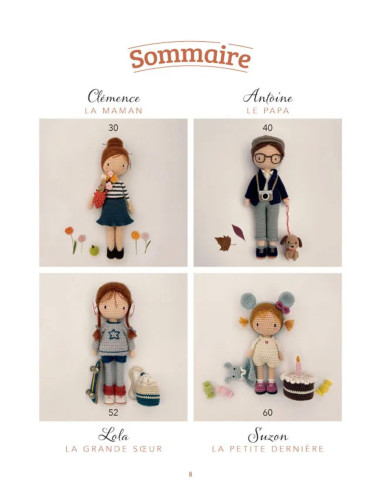 The book "La famille de Lulu au crochet"