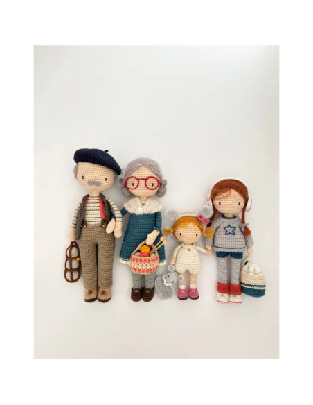The book "La famille de Lulu au crochet"