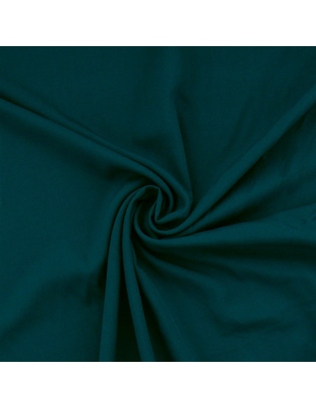 Dark petrol blue viscose poplin fabric