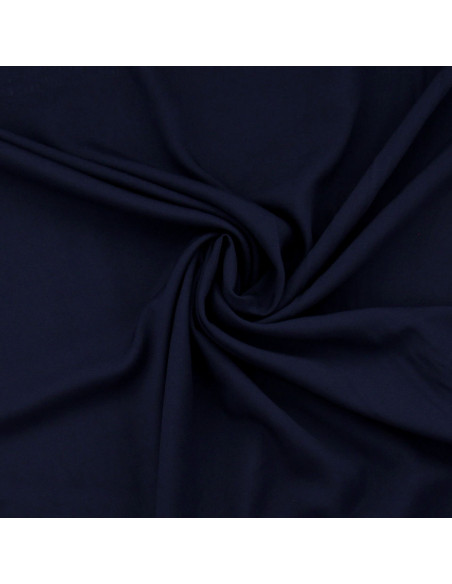 Viscose poplin fabric - Navy blue
