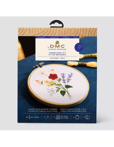 Embroidery kit - Beautiful summer flowers