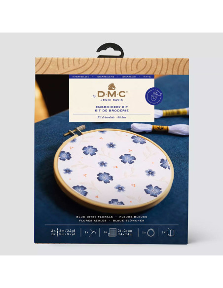 Embroidery kit - Blue flowers