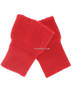 Set of 2 Knitted Wristbands - Red
