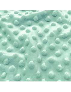 Polka dot minky fabric - Celadon