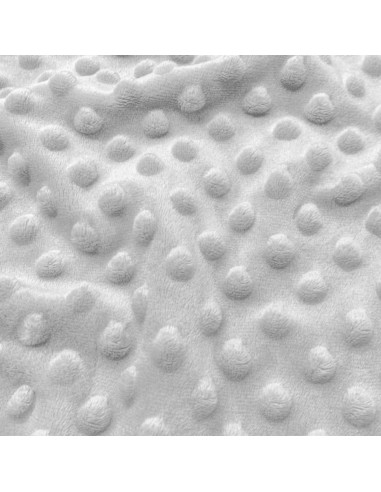 Polka dot minky fabric - Gray