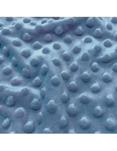 Polka dot minky fabric - Denim blue