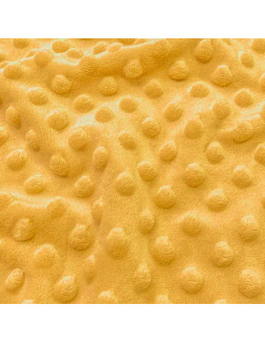 Polka dot minky fabric - Mustard