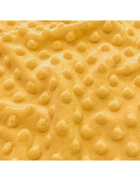 Polka dot minky fabric - Mustard