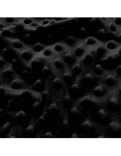 Polka dot minky fabric - Black